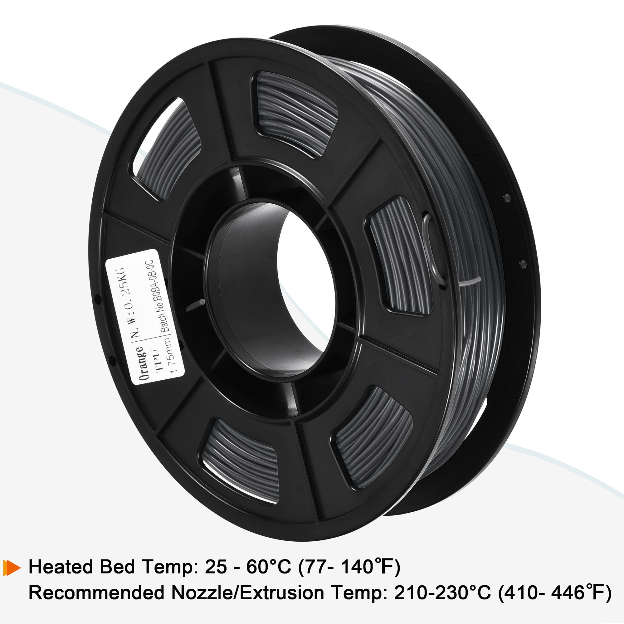 Grey 1.75mm TPU Filament with High Accuracy