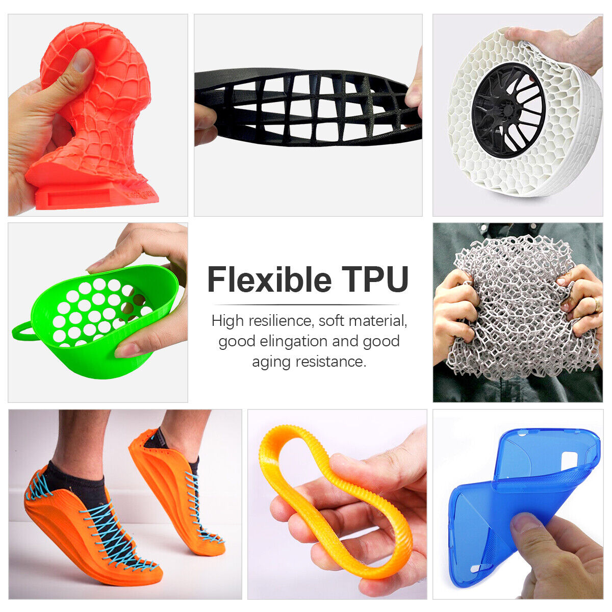 AW TPU 3D Printer Filament - Black