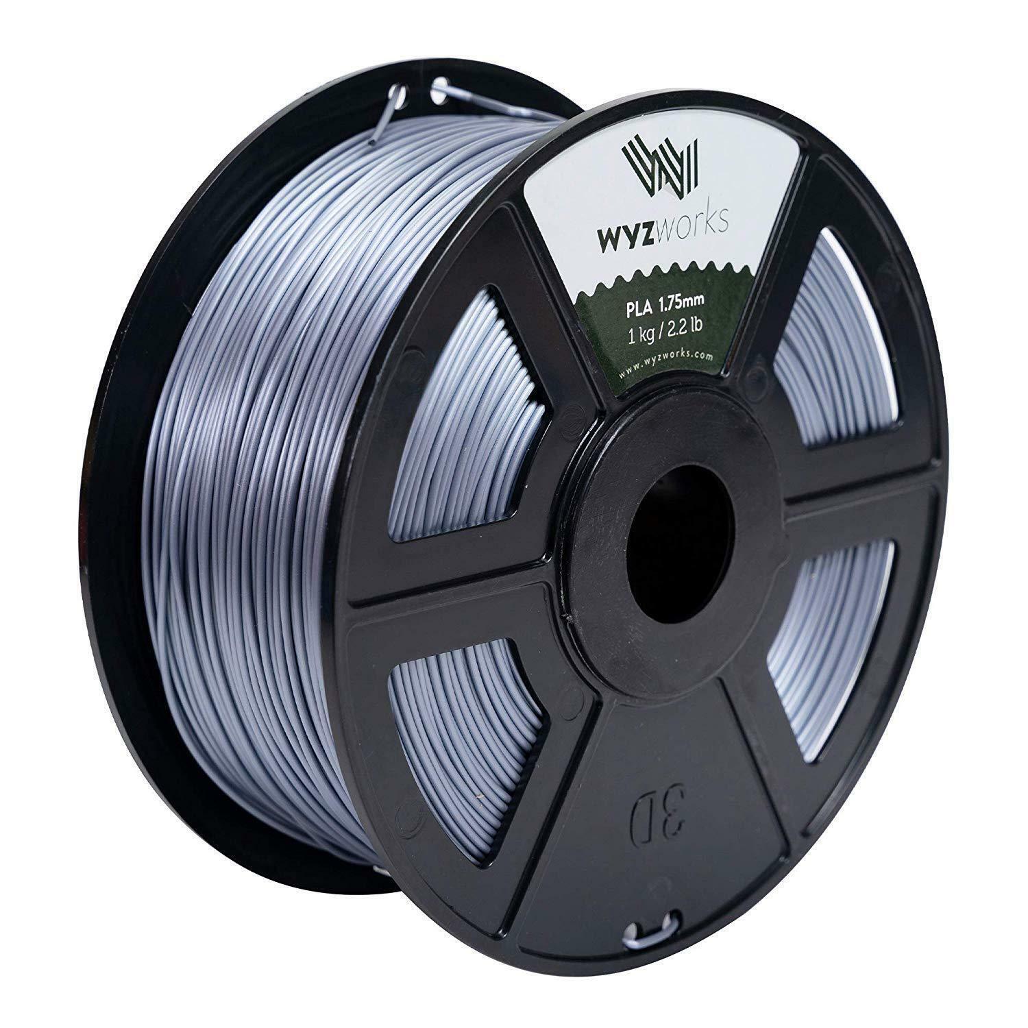Silver Metallic PLA 3D Printer Filament - 1kg