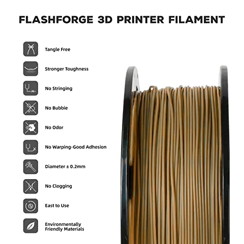 Flashforge Wood PLA 3D Printer Filament 1kg Spool
