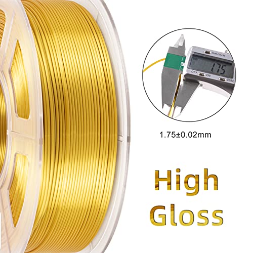 Silk PLA 3D Printer Filament - Gold & Silver