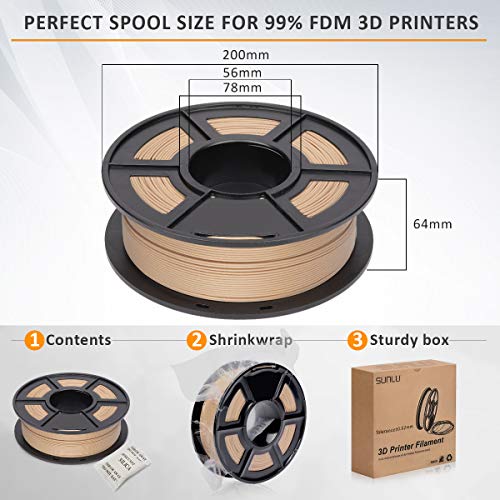 SUNLU Wood PLA Filament 1.75mm - 1kg Spool