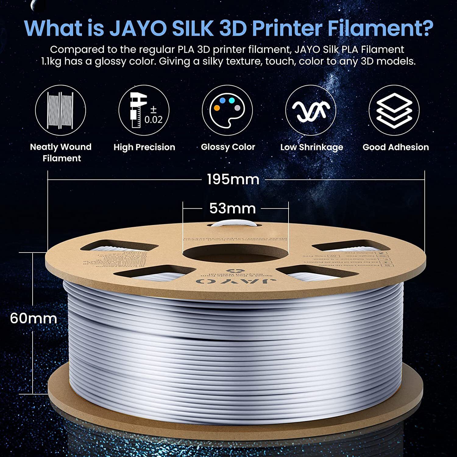 Beliveer Black Shiny Metallic 3D Printer Filament