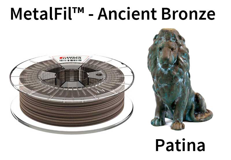 Ancient Bronze 3D Printer Filament Copper Feel