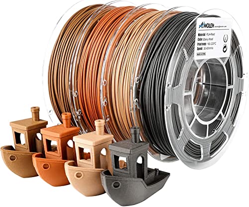 Wood PLA Filament Bundle 1.75mm, 200g/Spool