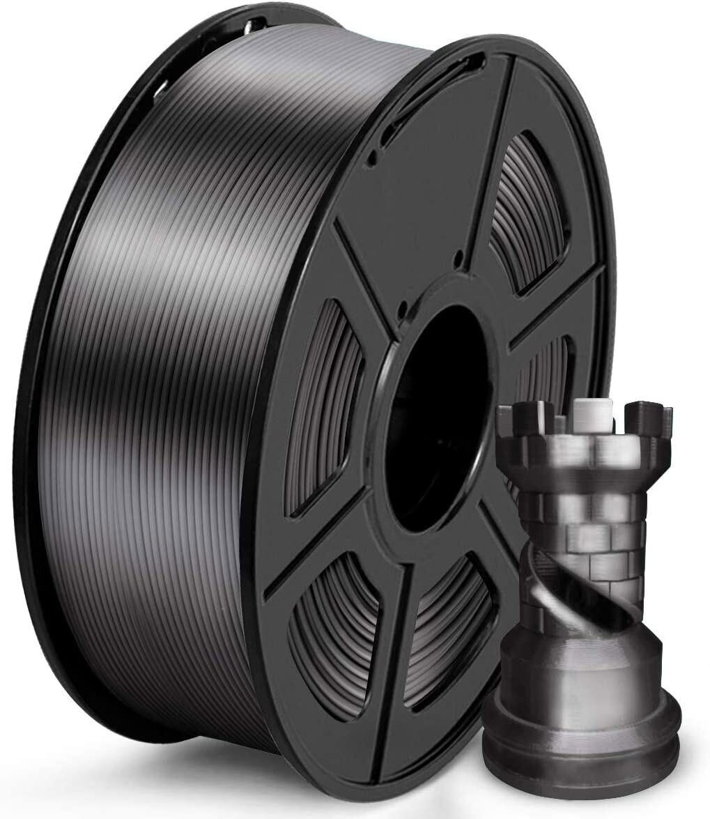 Shiny Black Silk PLA+ Filament - 1KG