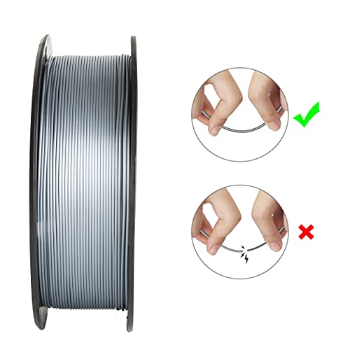 Tangle-free Silk Silver PLA Filament - 1kg