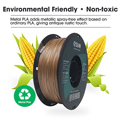 eSUN 1.75mm Metallic PLA Filament for 3D Printers