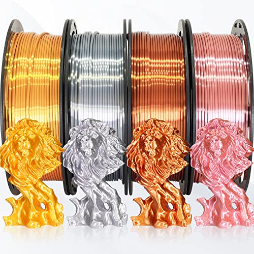 4-Pack Silk PLA 3D Printer Filament