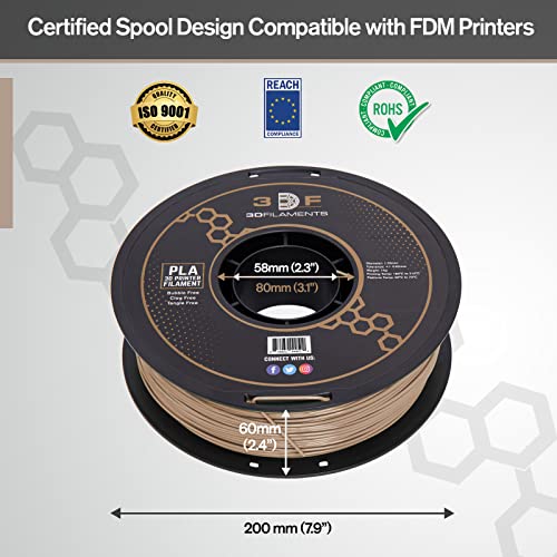 Wood PLA Filament for FDM 3D Printers