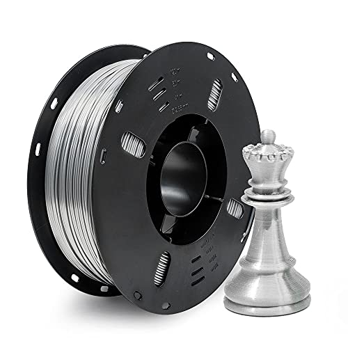 Silk Silver 3D Printer Filament 1.75mm, 1kg Spool