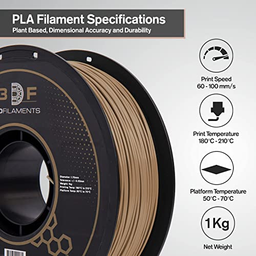 Wood PLA Filament for FDM 3D Printers