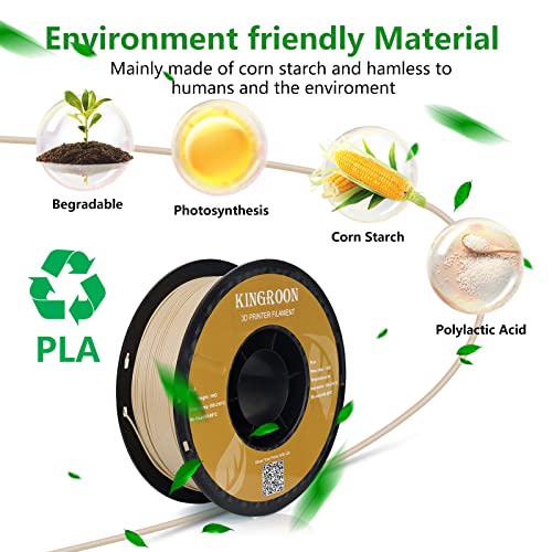 Kingroon Wood PLA 3D Printer Filament 1kg