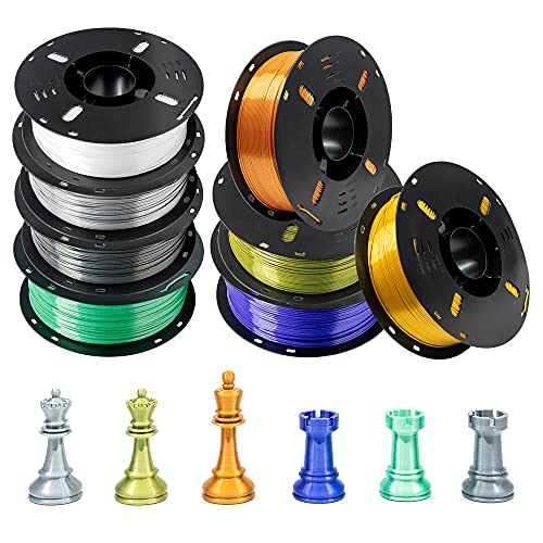 Silk Silver 3D Printer Filament 1.75mm, 1kg Spool