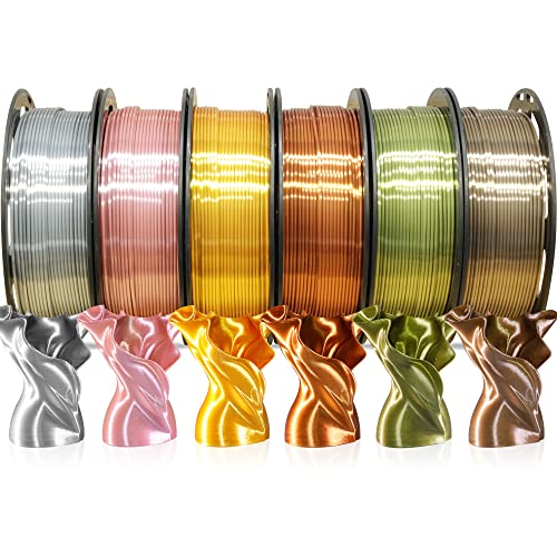 MIKA3D 6 Metallic Silk PLA Filament Bundle