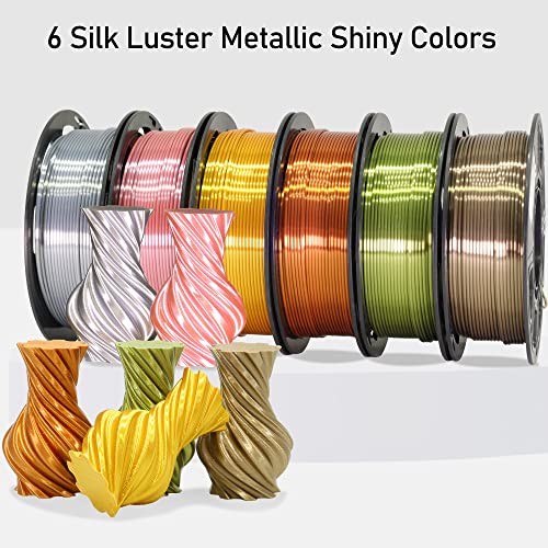 MIKA3D 6 Metallic Silk PLA Filament Bundle