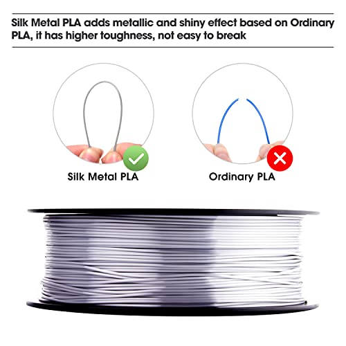 Silk Metal PLA 3D Printer Filament
