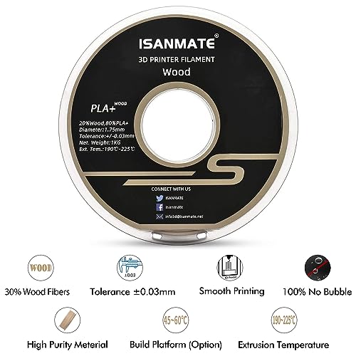 Wood-Infused PLA 3D Printer Filament