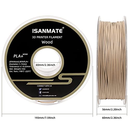 Wood-Infused PLA 3D Printer Filament