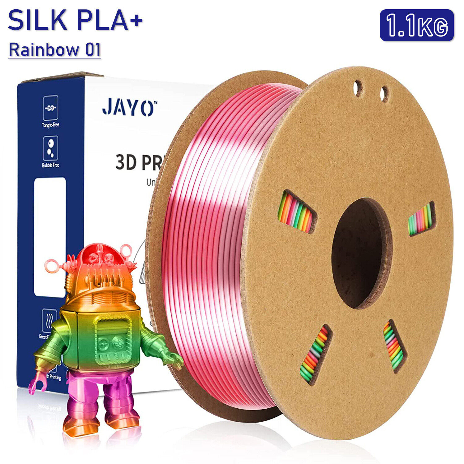 Rainbow Metallic 3D Printer Filament 1KG
