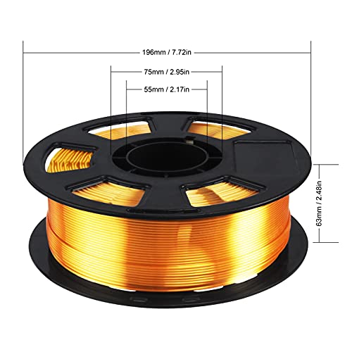 Silk Metallic Gold PLA Filament 1kg for 3D Printing