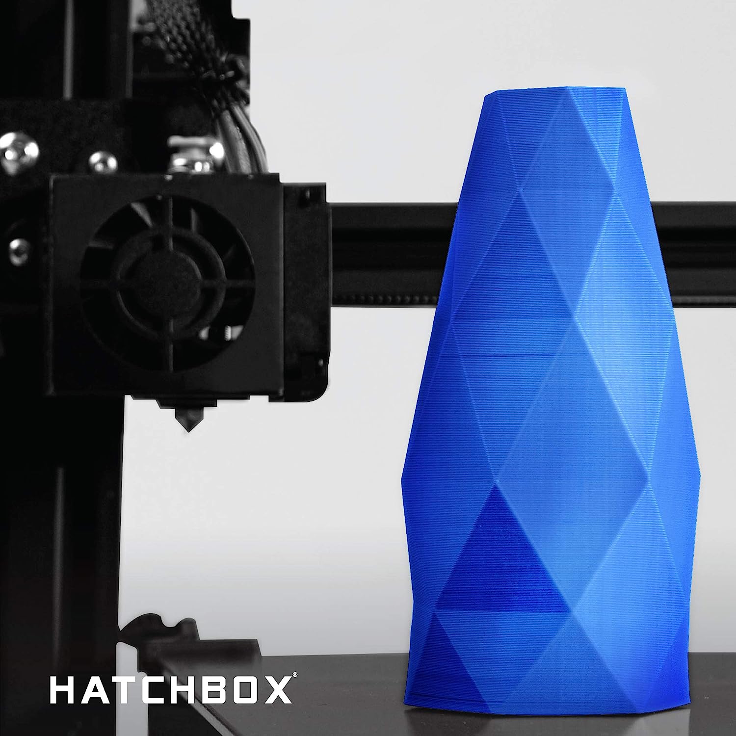 HATCHBOX 3D Printer ABS Filament, Transparent Blue 1kg