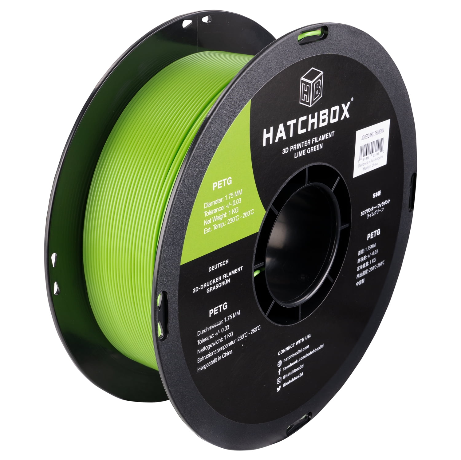 HATCHBOX PETG 3D Filament, 1 kg Spool