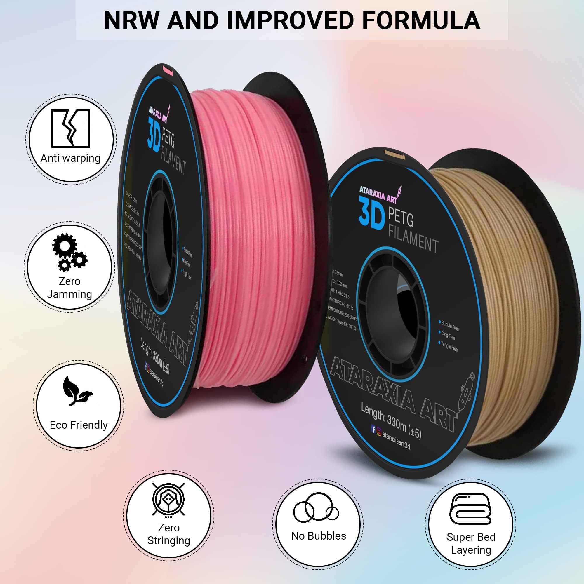 Ataraxia Art PETG Filament 1.75mm - Black