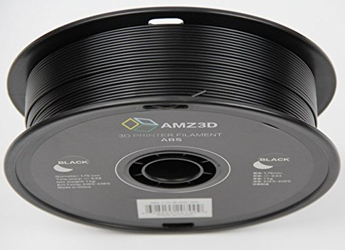 Black ABS 3D Printer Filament, 1kg Spool