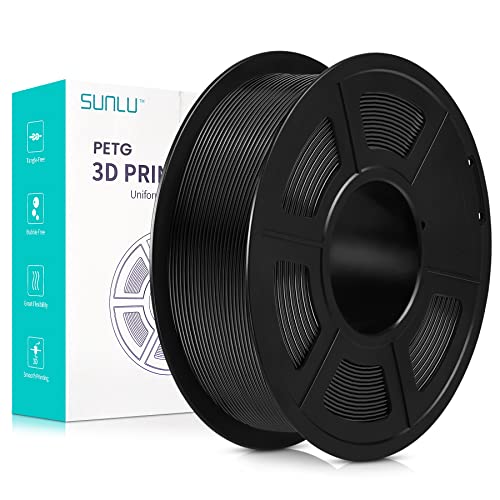 SUNLU 1.75mm PETG Filament - Black 1kg Spool