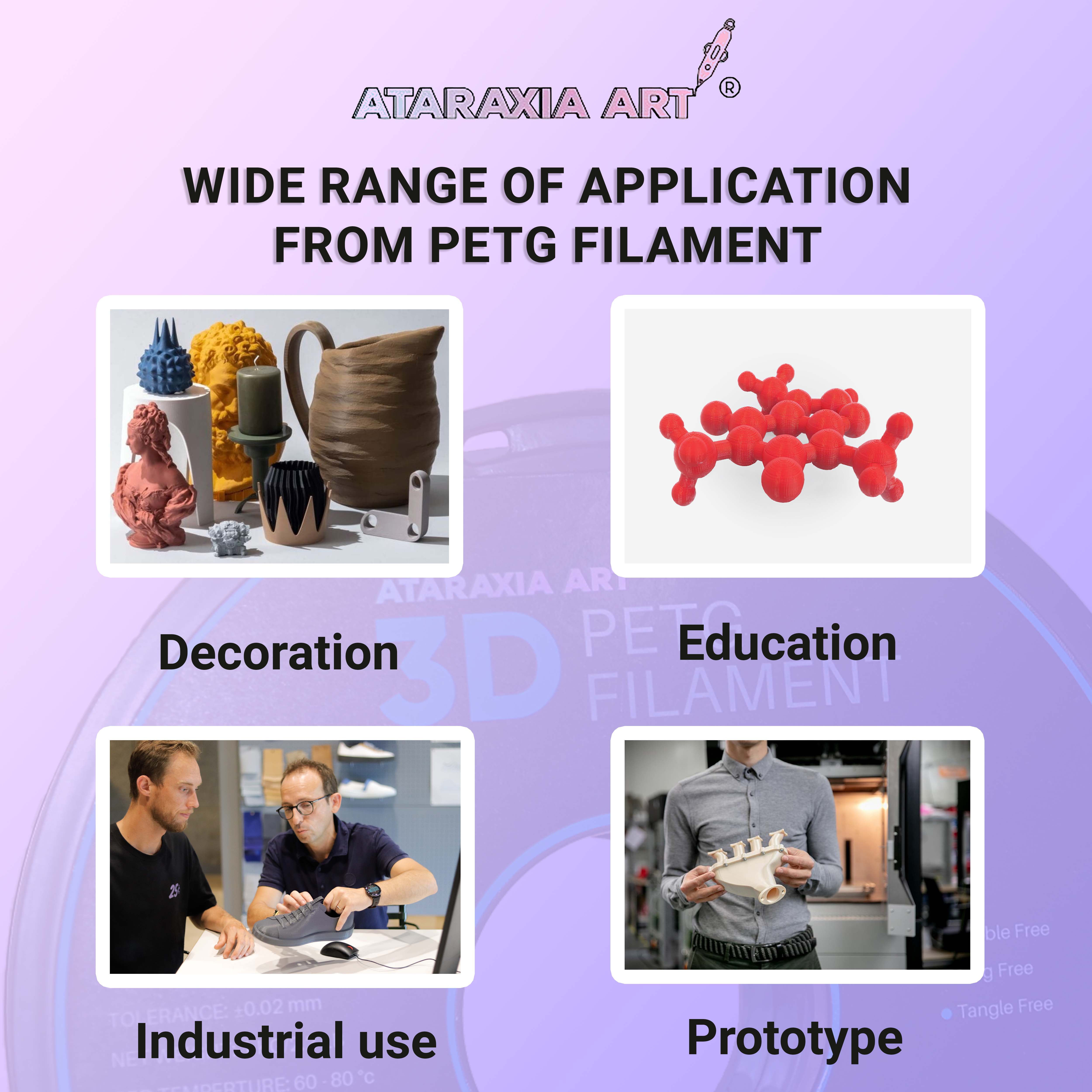 Ataraxia Art PETG Filament 1.75mm - Black