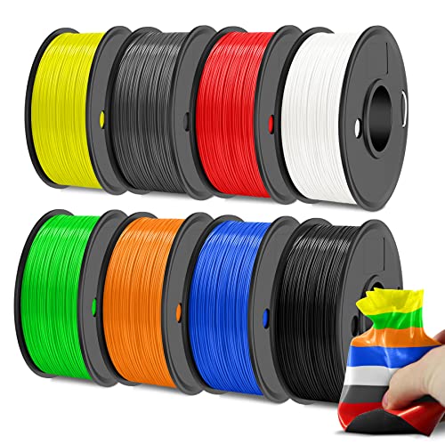 8 Pack Flexible TPU 3D Printer Filament