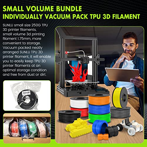 8 Pack Flexible TPU 3D Printer Filament