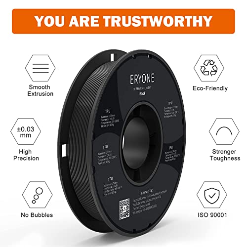Eryone TPU 3D Printer Filament, Black