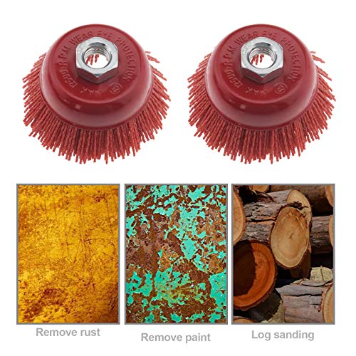 75mm Nylon Filament Wire Cup Brush - 2 Pack