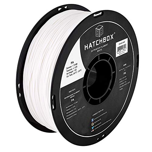 HATCHBOX White PA Nylon 3D Printer Filament