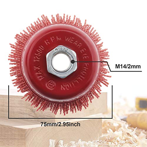 75mm Nylon Filament Wire Cup Brush - 2 Pack