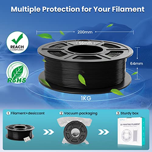 Strong Black PETG Filament for FDM Printers