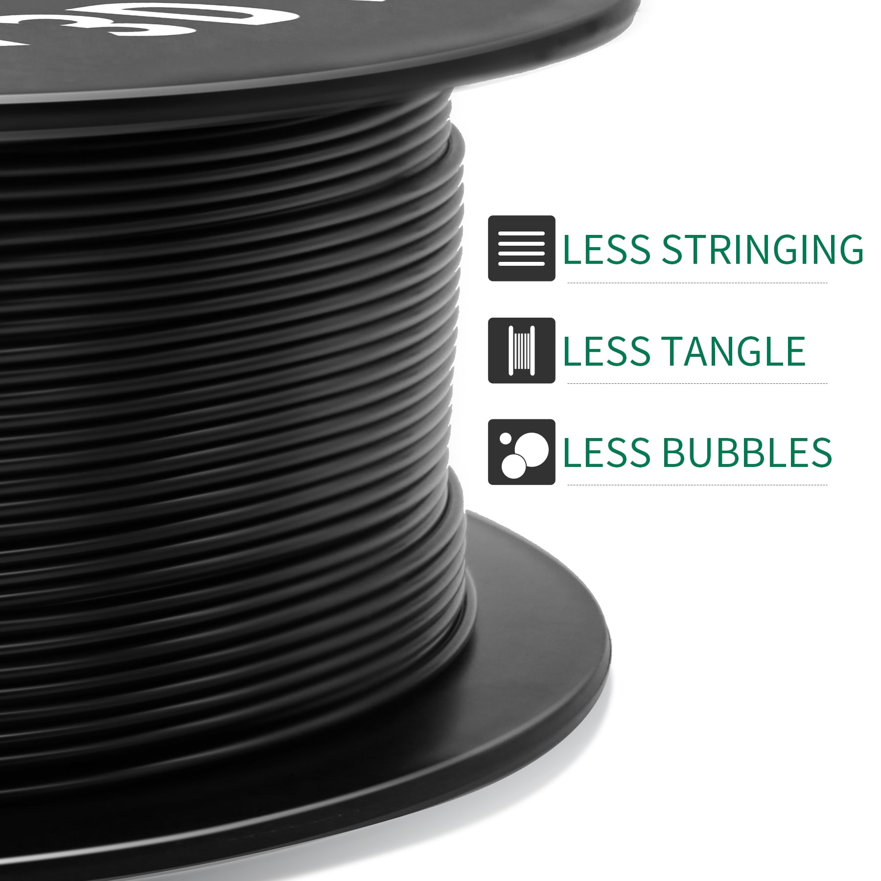 GEEETECH Black PETG 1.75mm Filament: Stronger Toughness