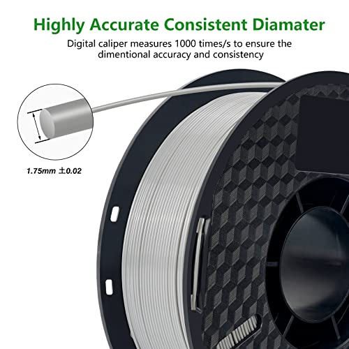 Kingroon Gray PETG 3D Printer Filament, 1kg Spool