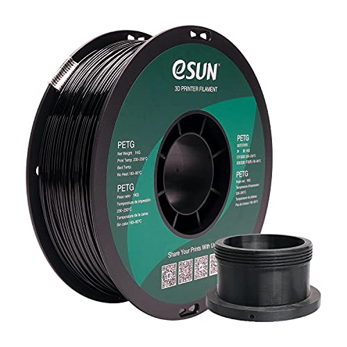 eSUN 1.75mm PETG Filament - Solid Black 1KG