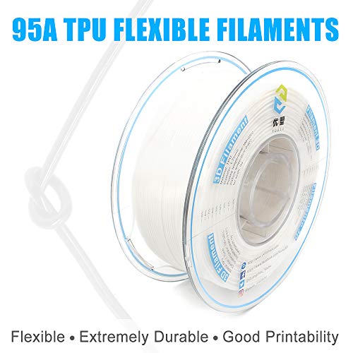 Flexible white TPU filament for 3D printers