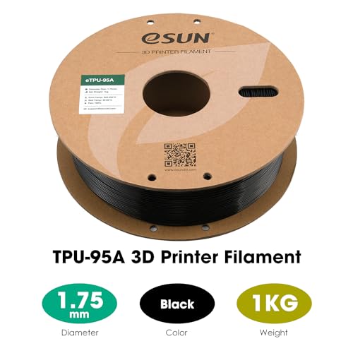 Flexible TPU 3D Printer Filament - Black