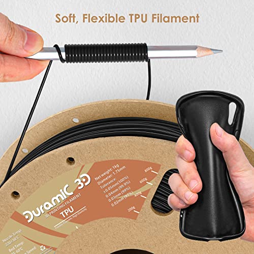 Black 3D TPU Flex Filament 1.75mm - 1kg