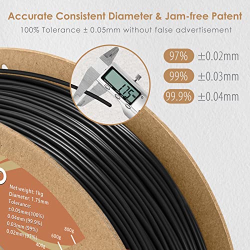 Black 3D TPU Flex Filament 1.75mm - 1kg