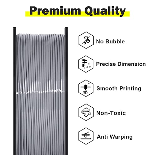 Flexible TPU Filament for 3D Printing (Gray)