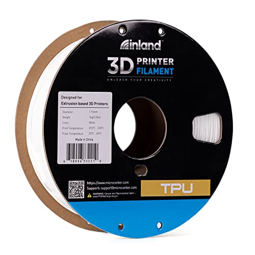 1kg Spool Inland White TPU Filament (1.75mm)