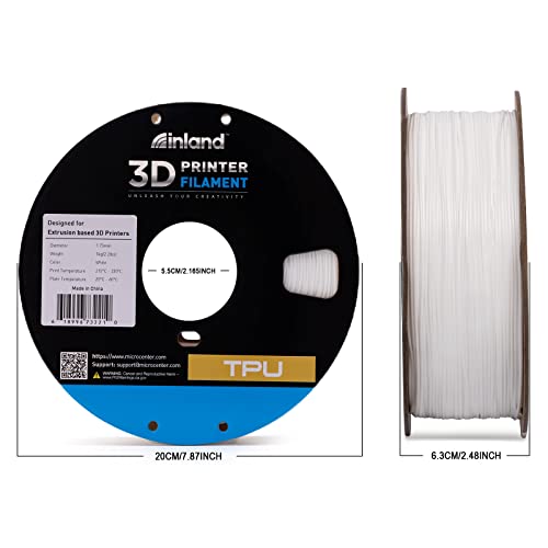 1kg Spool Inland White TPU Filament (1.75mm)