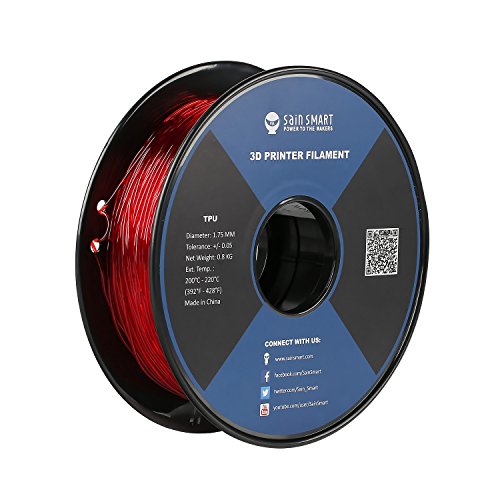 SainSmart Red Flexible TPU Filament - 1.75mm