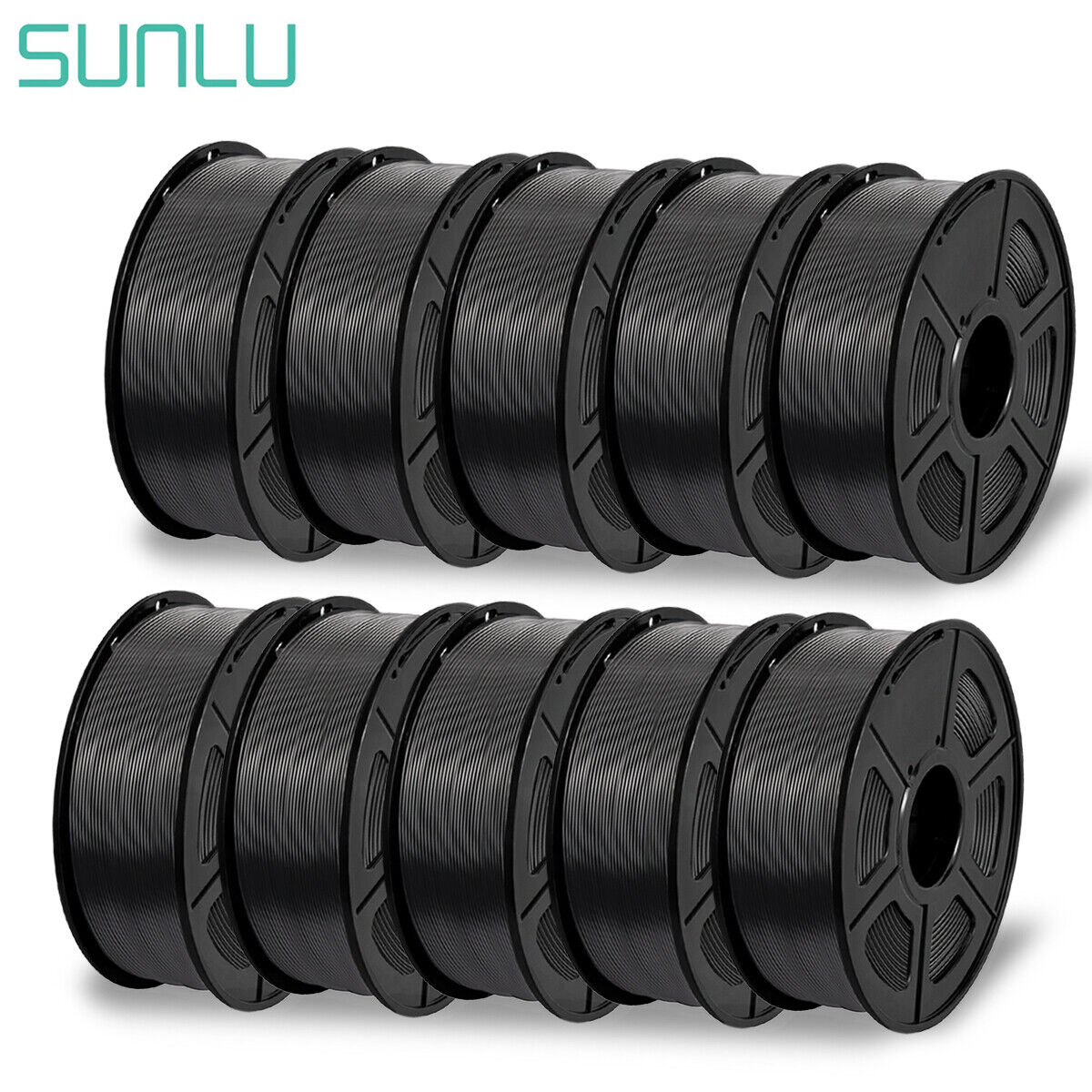 10KG SUNLU PLA PETG PLA+ ABS 3D Printer Filament Neat Wound Spool No-Tangle